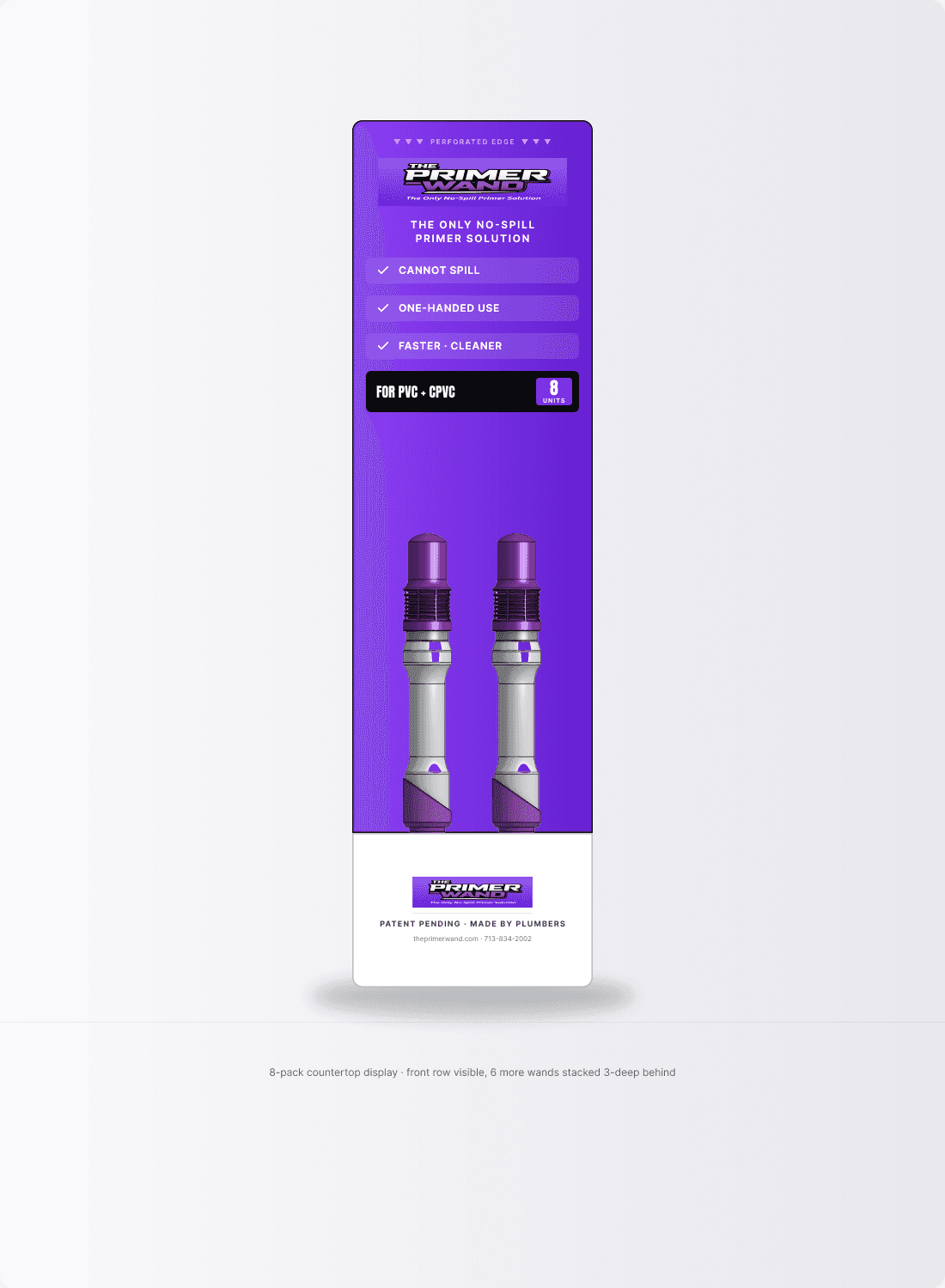 The Primer Wand 8-pack countertop display